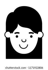 beautiful and young girl head