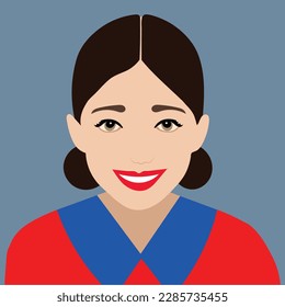 A beautiful young girl illustration-vector Artwork.