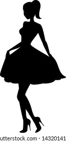 beautiful young girl posing for the camera icon vector, flirting woman logo, glamour model, girl at the party
