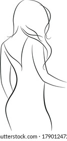 Beautiful young girl. Stylish original hand-drawn graphics model for design. Fashion, style, youth, beauty, hair, dress. Graphics, sketch, drawing, vector. - Shutterstock ID 1790124728