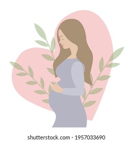 Beautiful young pregnant woman. Pregnancy and motherhood concept. Happy future mom
