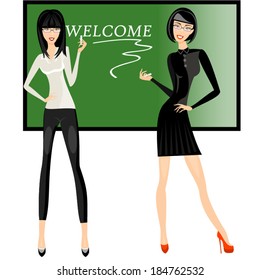 Beautiful young teachers