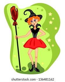 Beautiful young witch