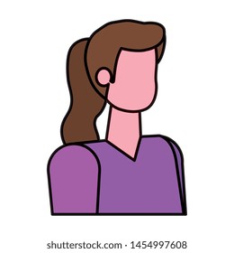beautiful young woman avatar character