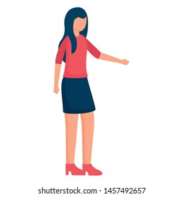 beautiful young woman avatar character vector illustration design