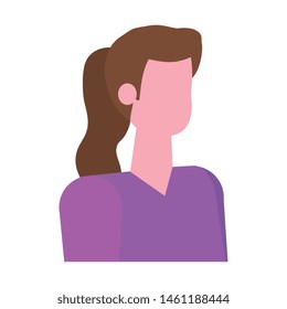 beautiful young woman avatar character