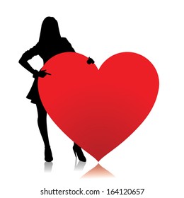 Beautiful young woman with a big heart