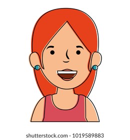 beautiful and young woman character