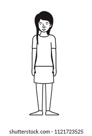 beautiful and young woman character