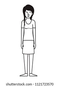 beautiful and young woman character