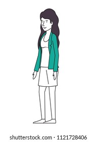 beautiful and young woman character