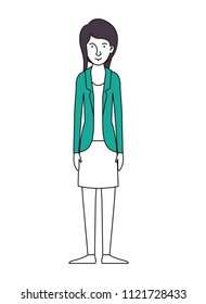 beautiful and young woman character