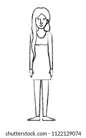 beautiful and young woman character