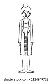 beautiful and young woman character
