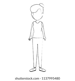 beautiful and young woman character
