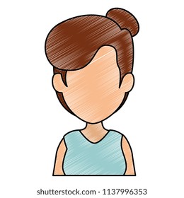 beautiful and young woman character