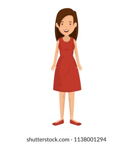 beautiful and young woman character