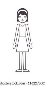 beautiful and young woman character