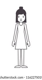 beautiful and young woman character
