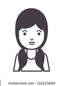 beautiful and young woman character