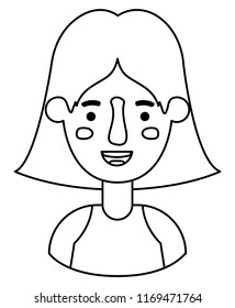 beautiful and young woman character