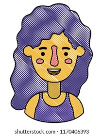 beautiful and young woman character