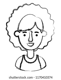 beautiful and young woman character