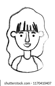 beautiful and young woman character