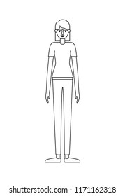 beautiful and young woman character