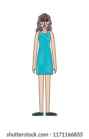 beautiful and young woman character