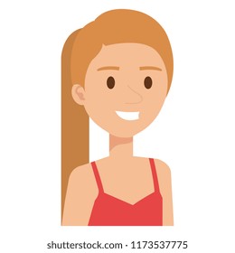 beautiful and young woman character