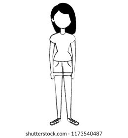 beautiful and young woman character