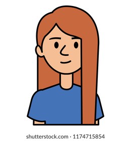 beautiful and young woman character