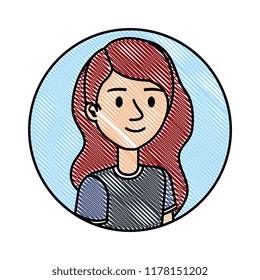 beautiful and young woman character