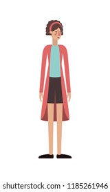 beautiful and young woman character