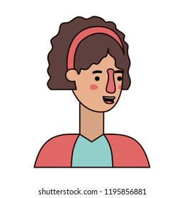 beautiful and young woman character