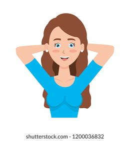 beautiful and young woman character
