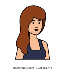 beautiful and young woman character