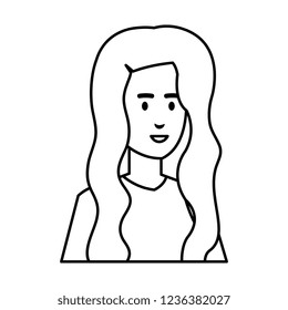beautiful and young woman character
