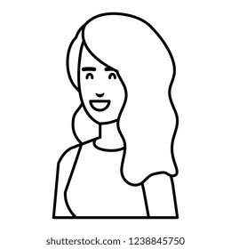 beautiful and young woman character