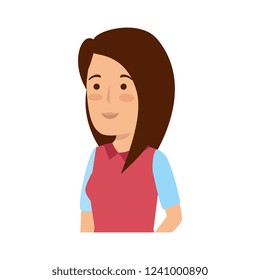 beautiful and young woman character