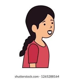 beautiful and young woman character