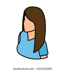 beautiful and young woman character