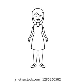 beautiful and young woman character