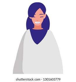 beautiful and young woman character