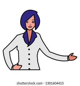 beautiful and young woman character