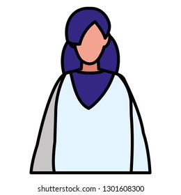 beautiful and young woman character