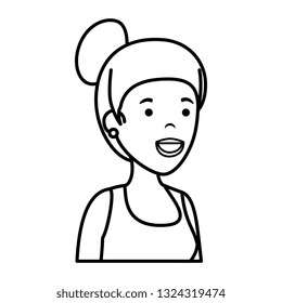 beautiful and young woman character