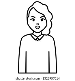 beautiful and young woman character
