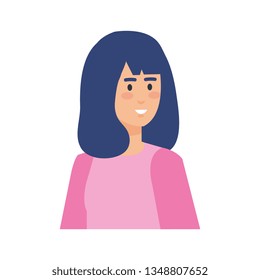 beautiful and young woman character
